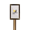 Montour Line Sign Frame Floor Standing 7 x 11 in. V Satin Brass, LINE FORMS HERE FS200-711-V-SB-LINEFORMSHERE